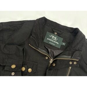 RODD & GUNN Harper Waxed Men's Jacket Field Style XL Black Barn Chore, Italy